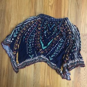 Dark Blue Colorful Patterned Skirt XS/S